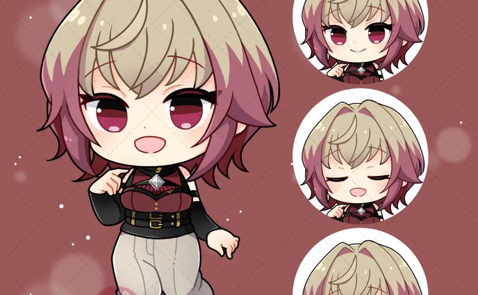 【Vtuber】目パチ口パク付きデフォルメキャラクター