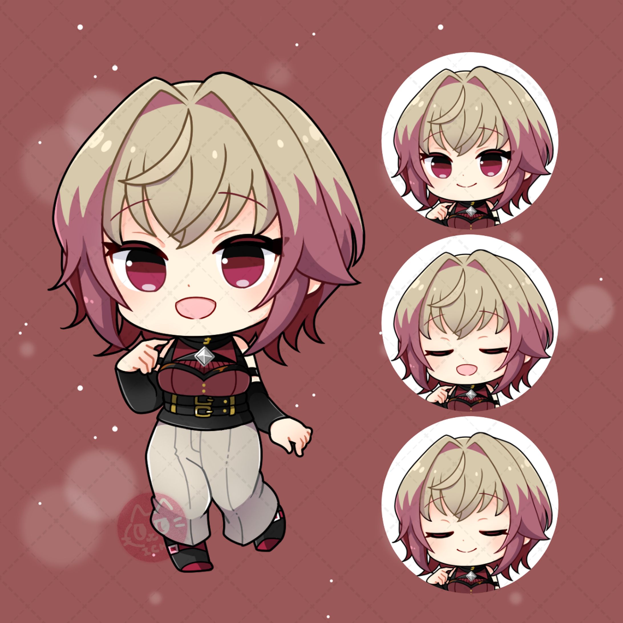 【Vtuber】目パチ口パク付きデフォルメキャラクター-1