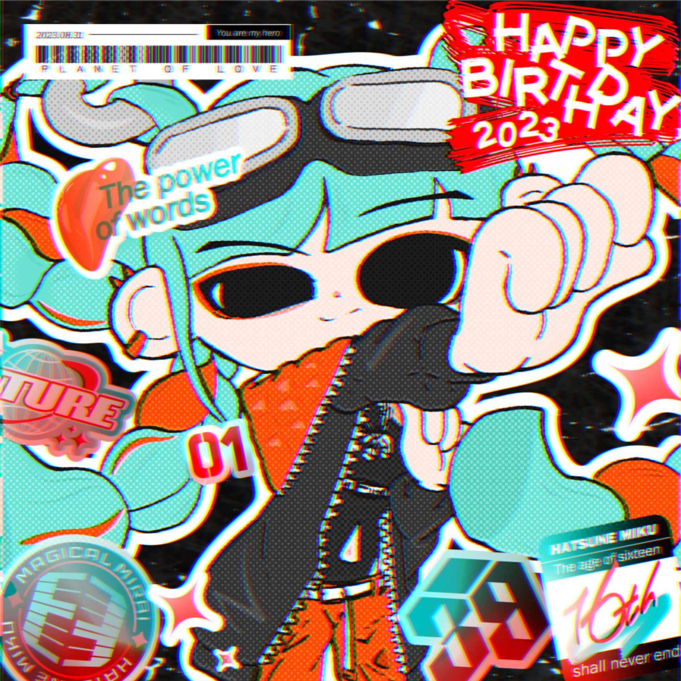 初音ミク 02 | 16周年記念イラスト-1