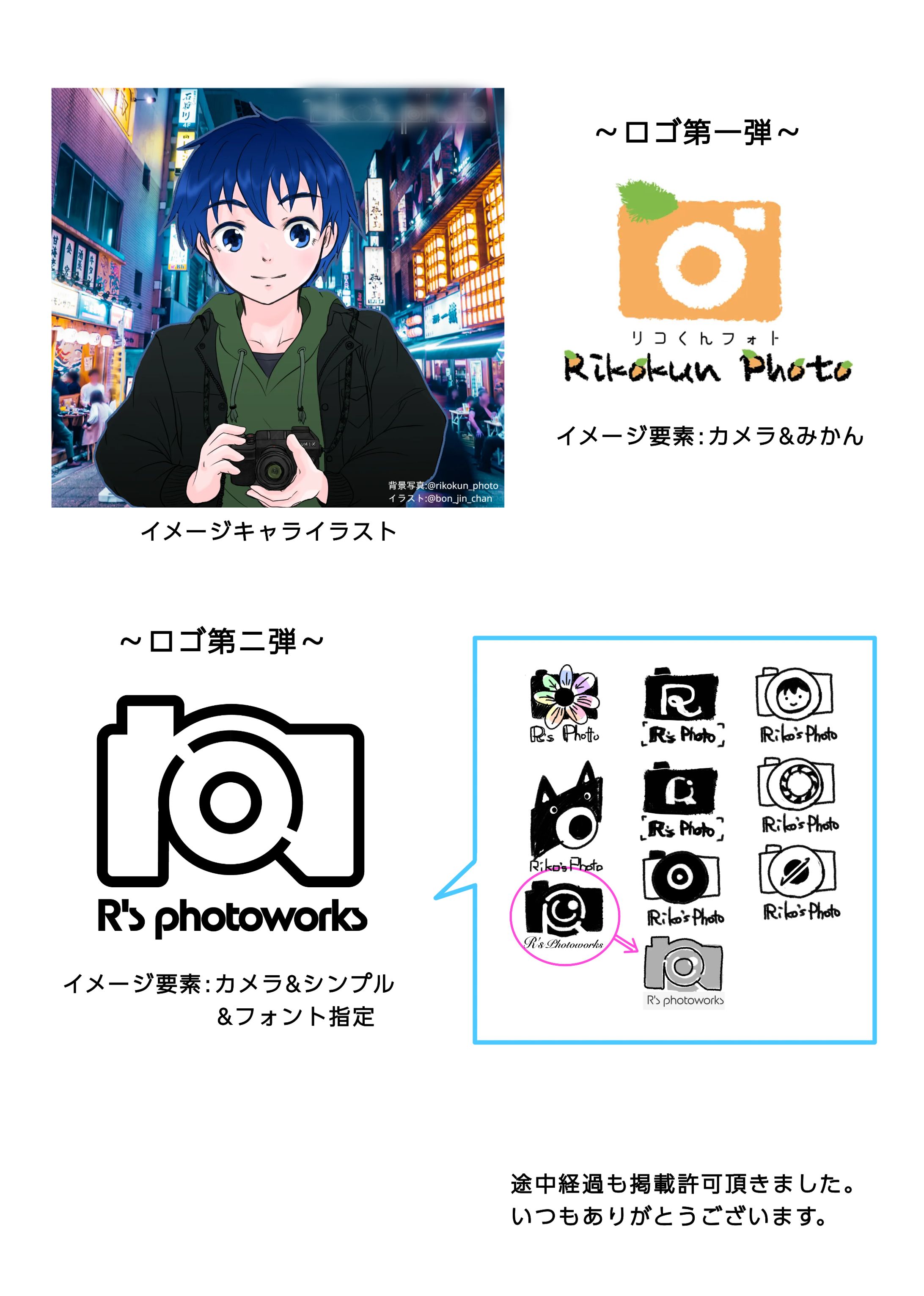 イラスト&ロゴ R's photo works様 （リコくんフォト様）-1