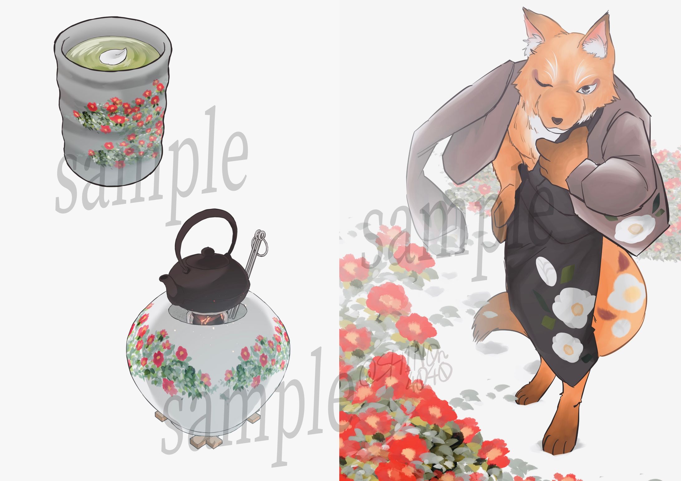 キツネの白椿さん-1