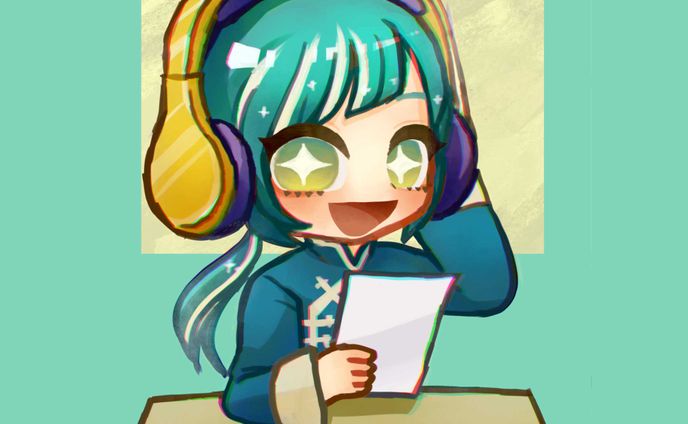 ラジオパーソナリティ風イラスト