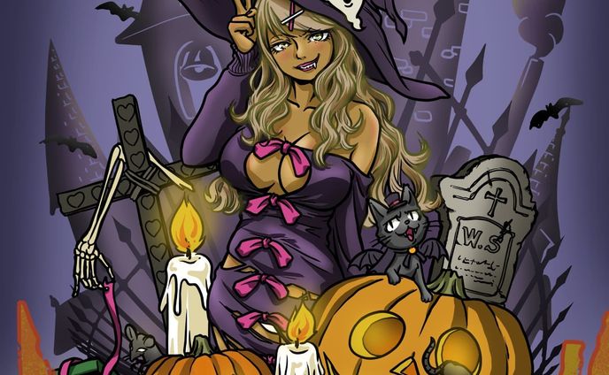 ハロウィンの時に２時間で間に合せに描いたイラストを描き直しました。 #girlsillustration #girlsillustrations #illustration