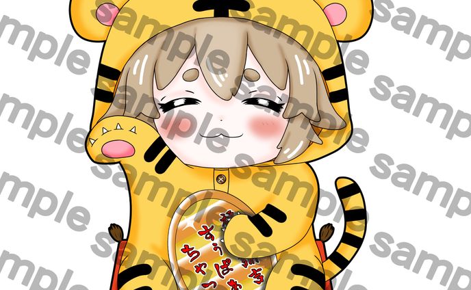 VTuber Lottie様のお正月用イラストを描かせていただきました。