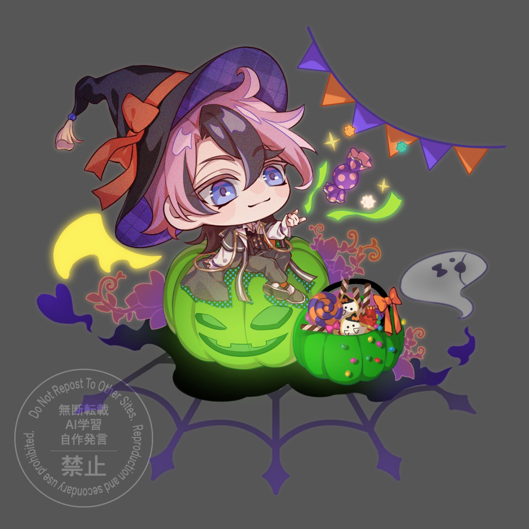 【創作】ハロウィンちび-1