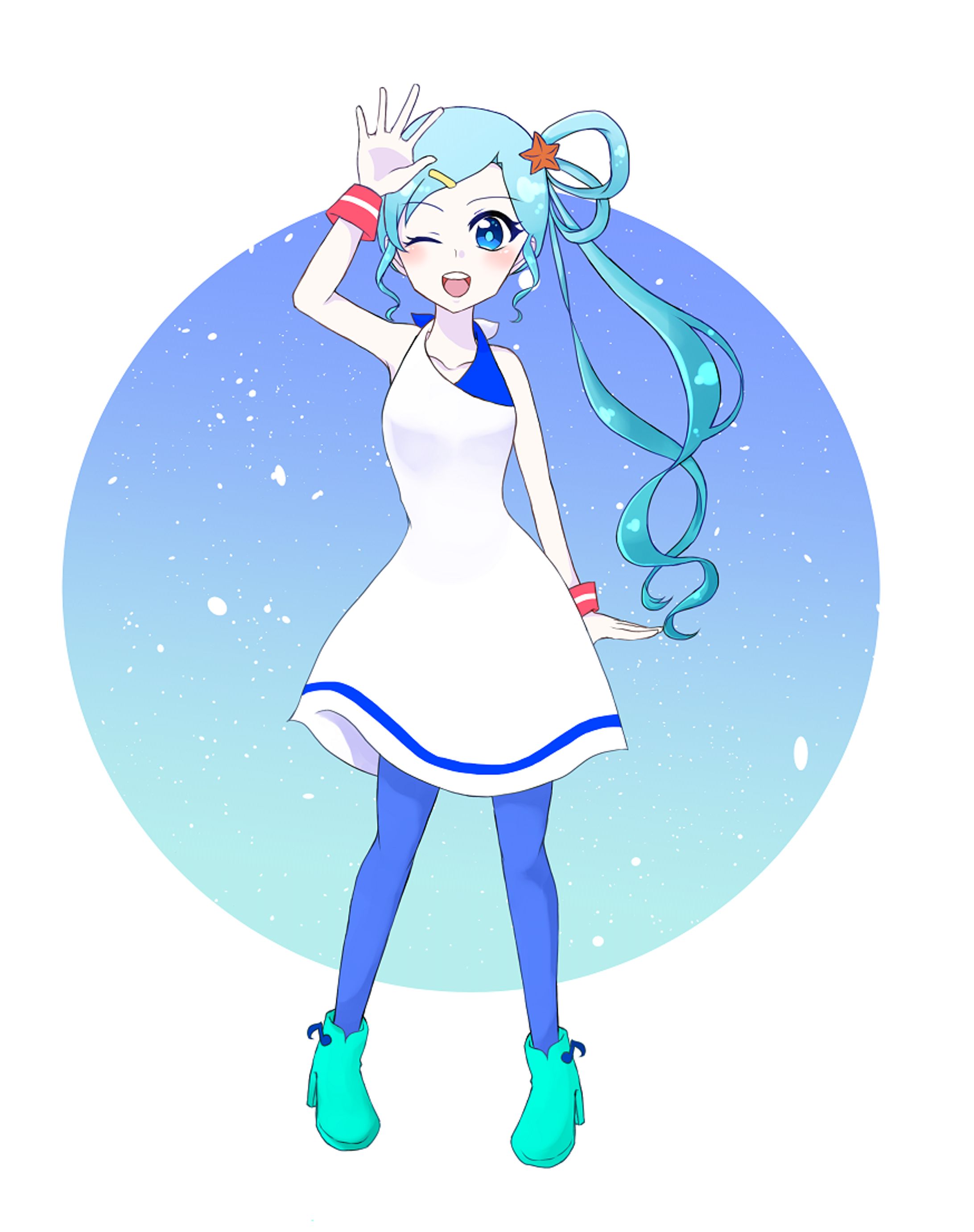 海＋人魚モチーフの女の子-1