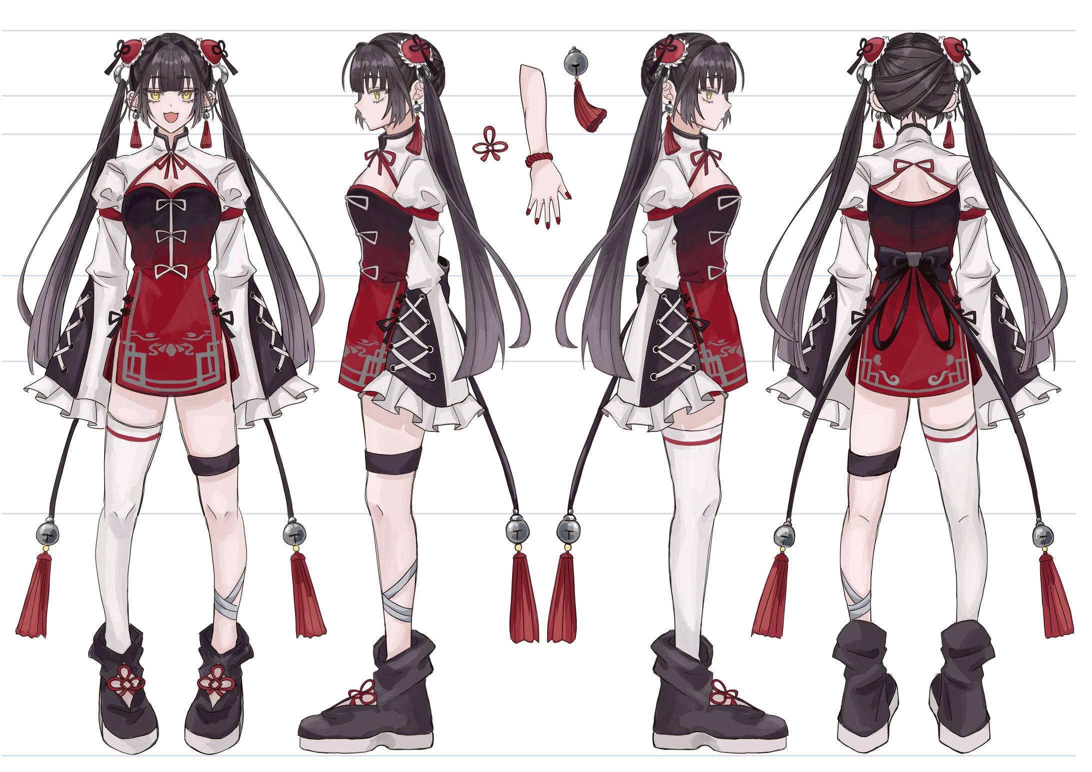 女性 三面図 1-1