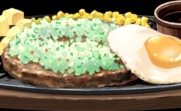 サイゼ◯ヤ（ディアボラ風ハンバーグ）
