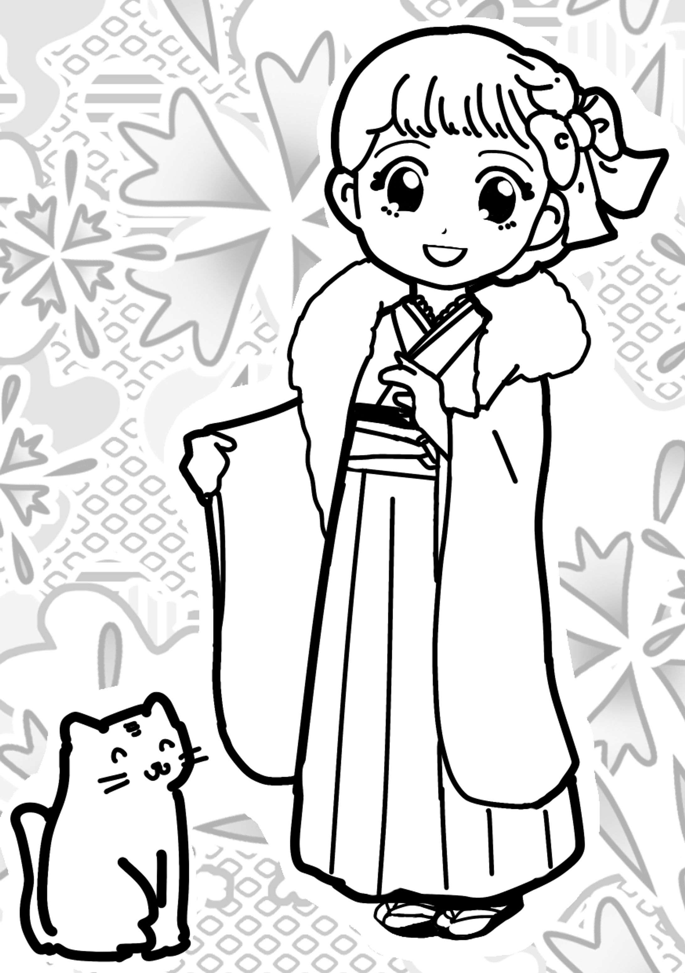 白黒の塗り絵-1