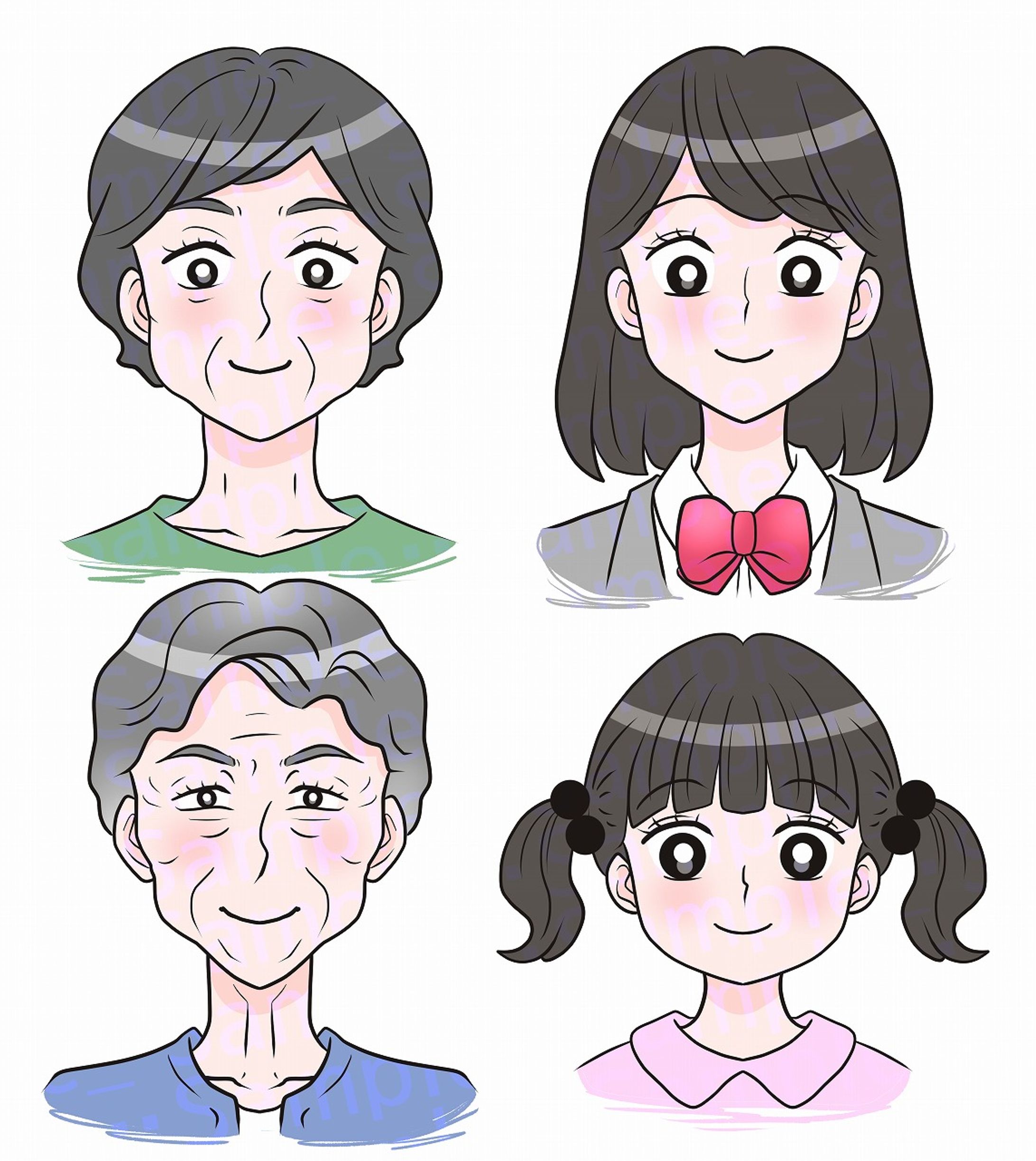 【サンプル】人物イラスト-1