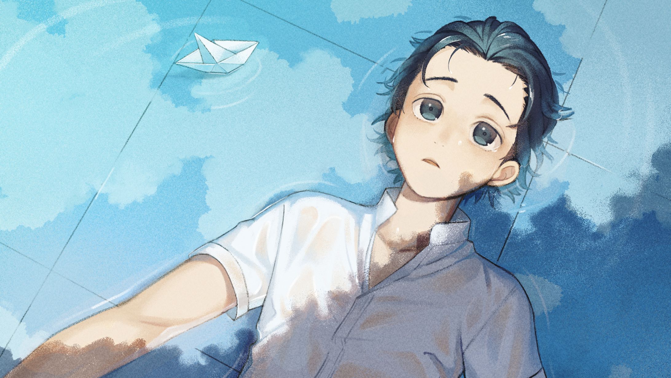 イラスト-水面-1