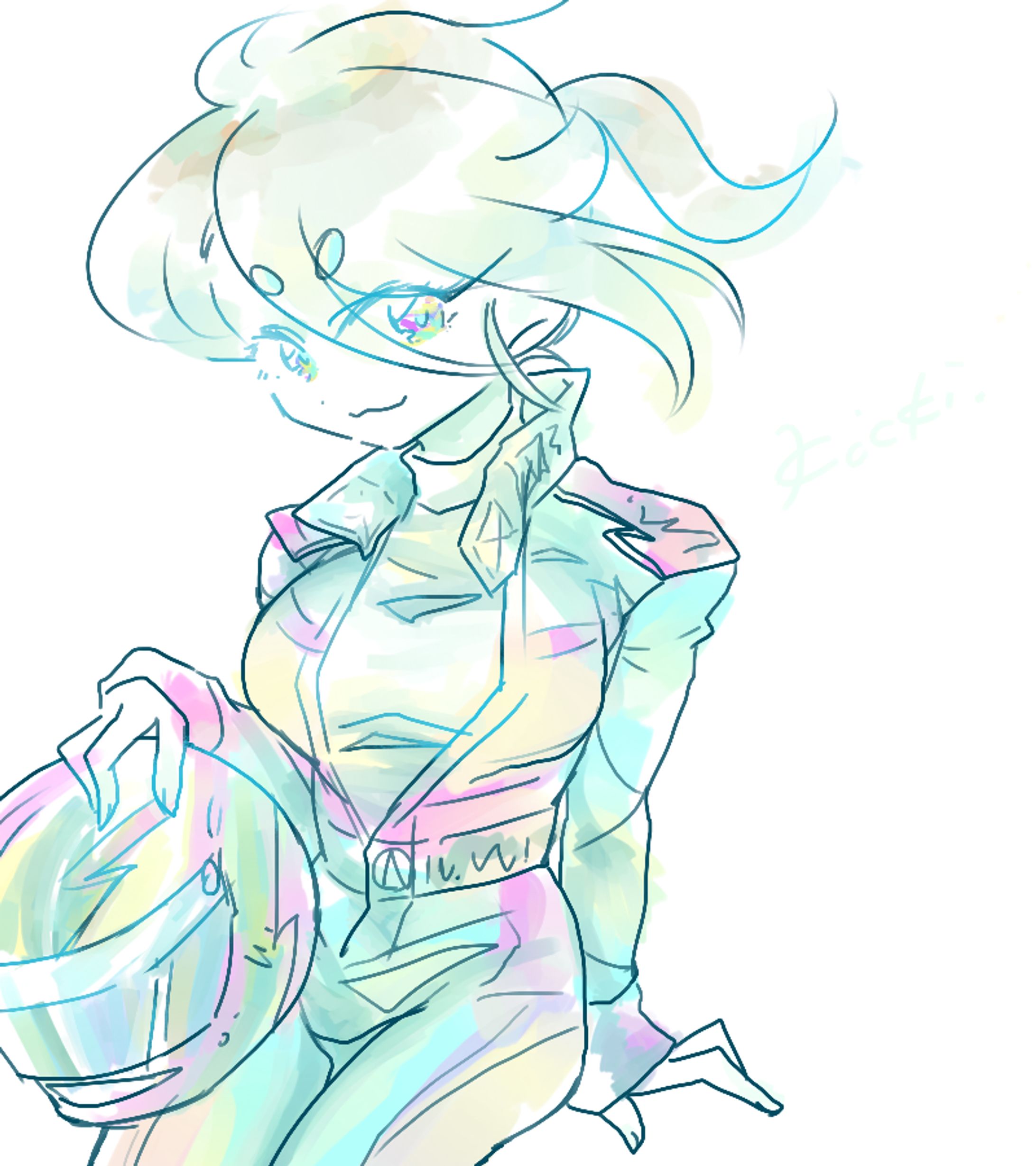 レーシングスーツ女子　キキ（kicki）おえかき-1