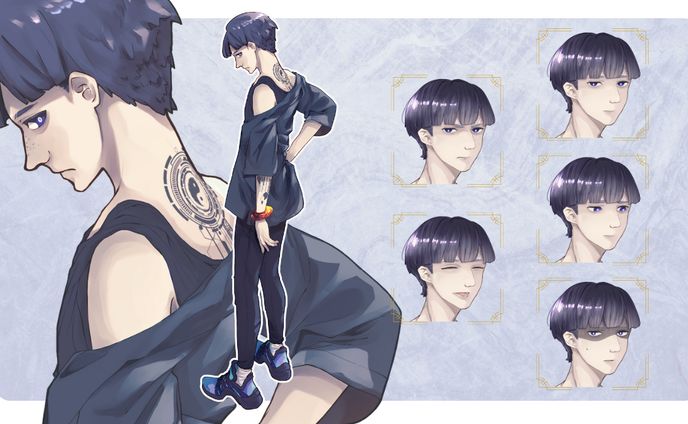 個人様ご依頼　TRPG用立ち絵+表情差分