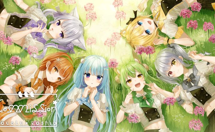 [Vtuber事務所ハコネクト]三期生集合イラスト