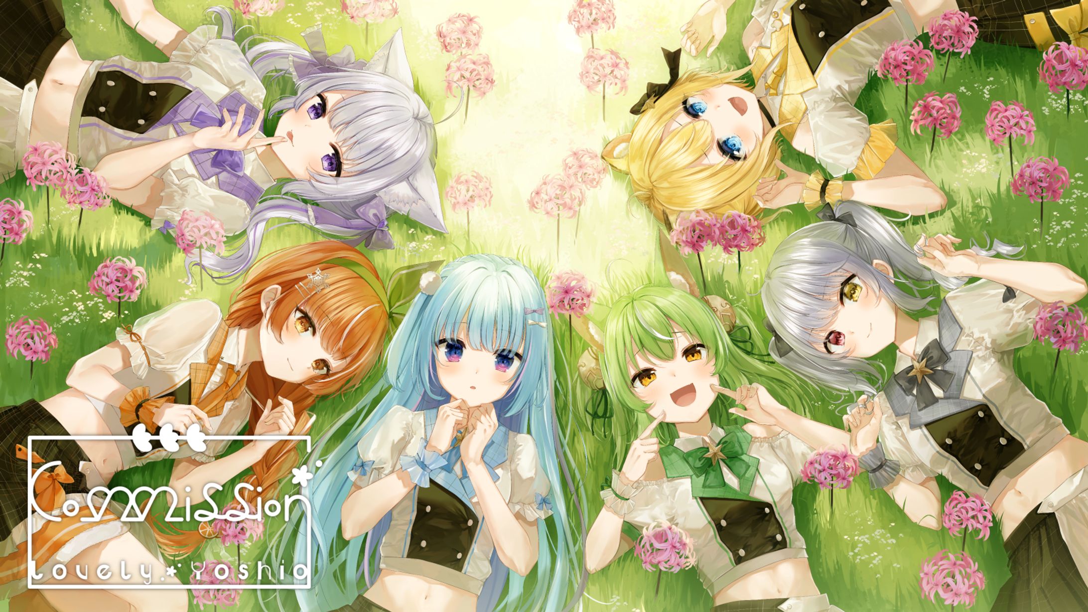 [Vtuber事務所ハコネクト]三期生集合イラスト-1