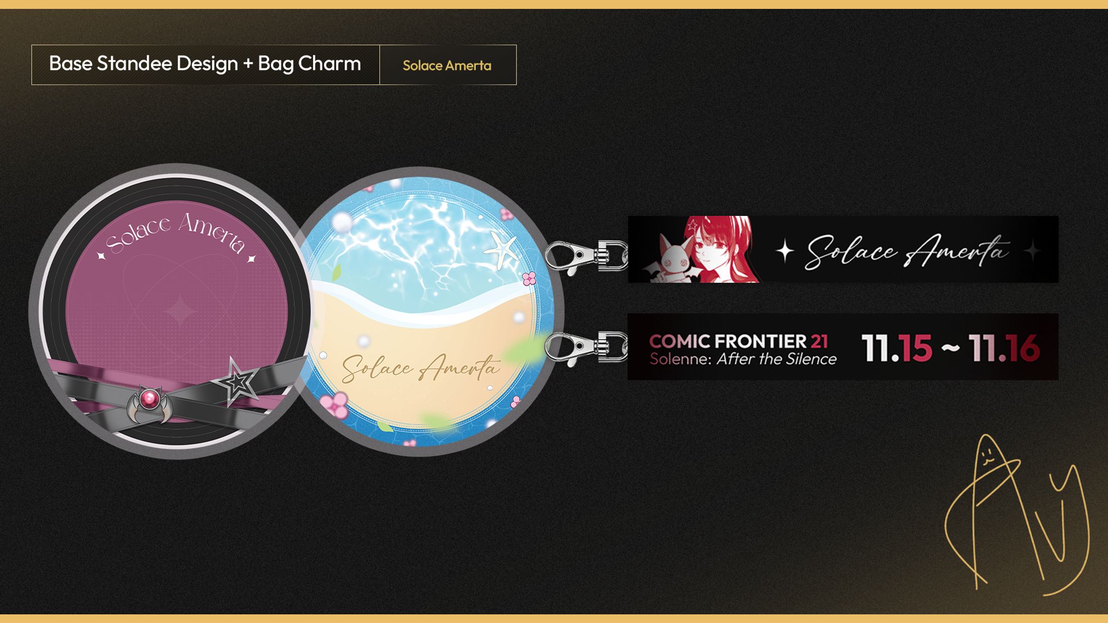 Merchandise Base Standee & Bag Charm for Solace Amerta-1