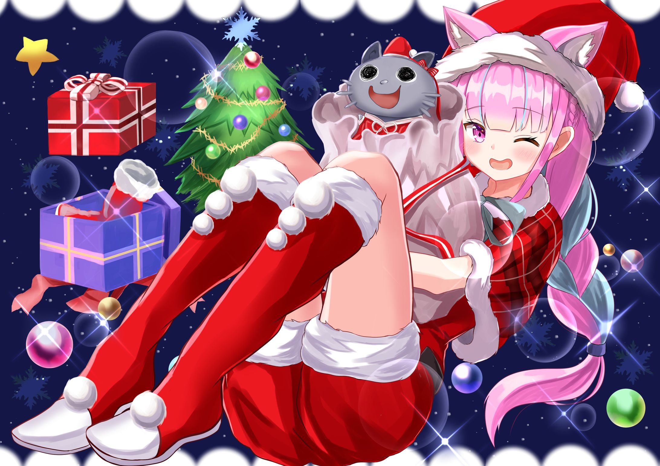 湊あくあ：クリスマス衣装-1