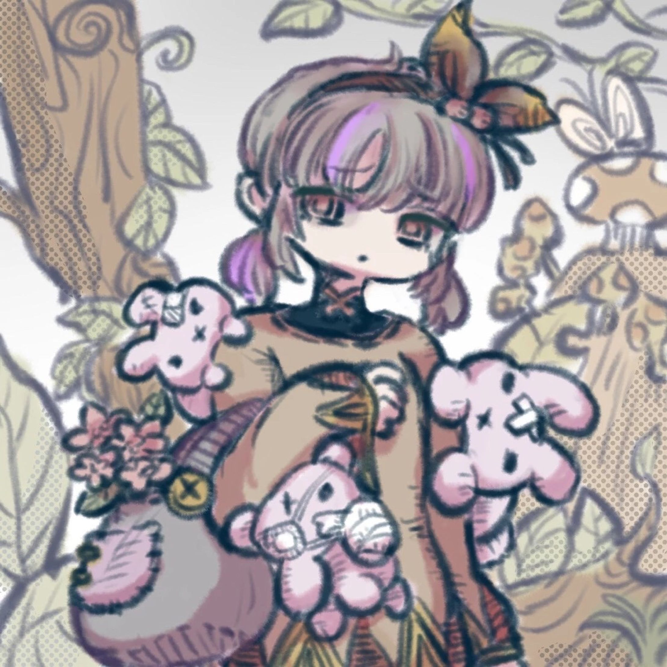 うさぎに絡まれる人-1