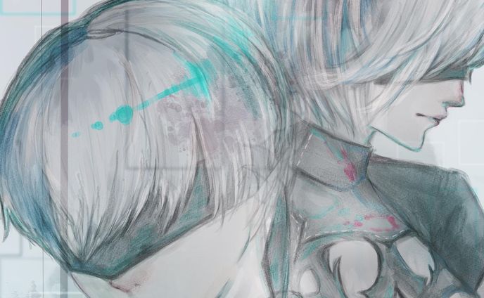 9S...2B...

#イラスト　#白髪 
#illustrator #イラストレーター 
#illustration #artwork #9s #2b 
#ニーアオートマタ #nierautomata 
#nier #厚塗りイラスト