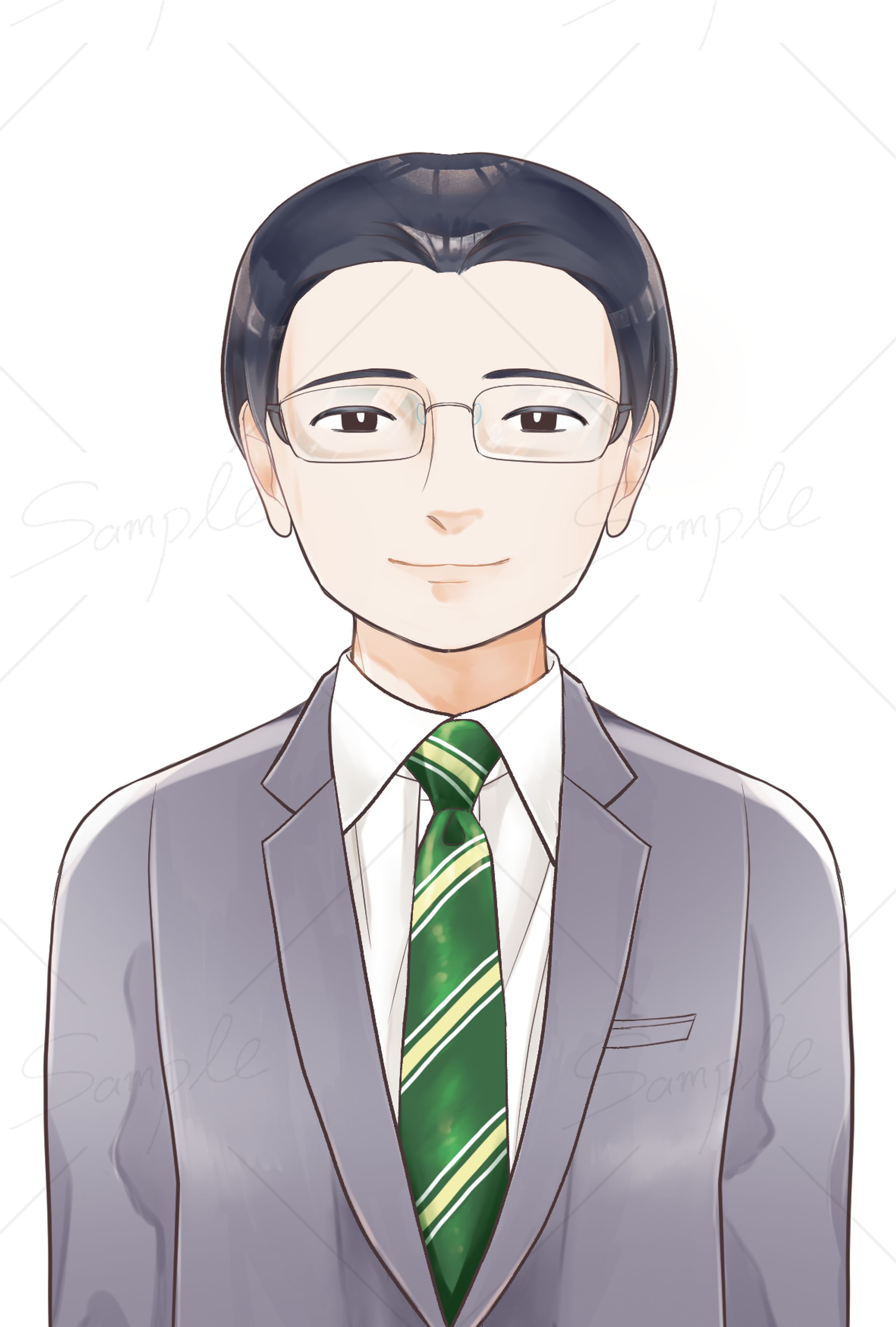 企業　社員イラスト【似顔絵】-1