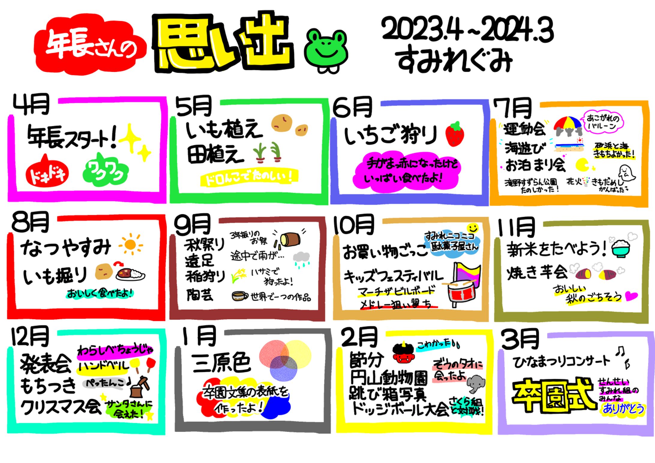 幼稚園　卒園用　年間行事一覧-1