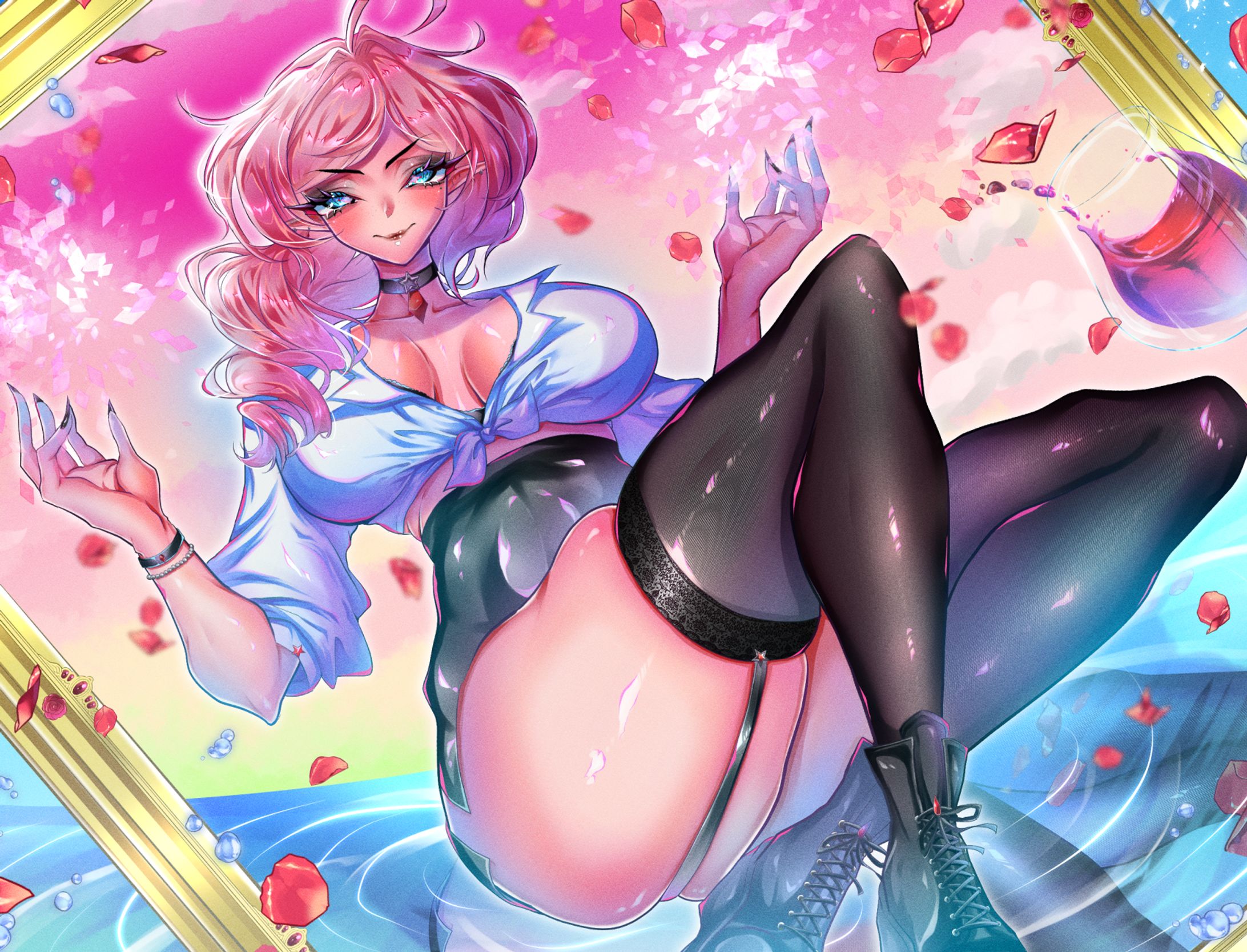 飛び出す絵画の女性-1