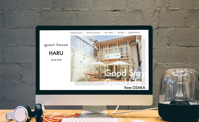 guesthouse HARU　WEBデザイン