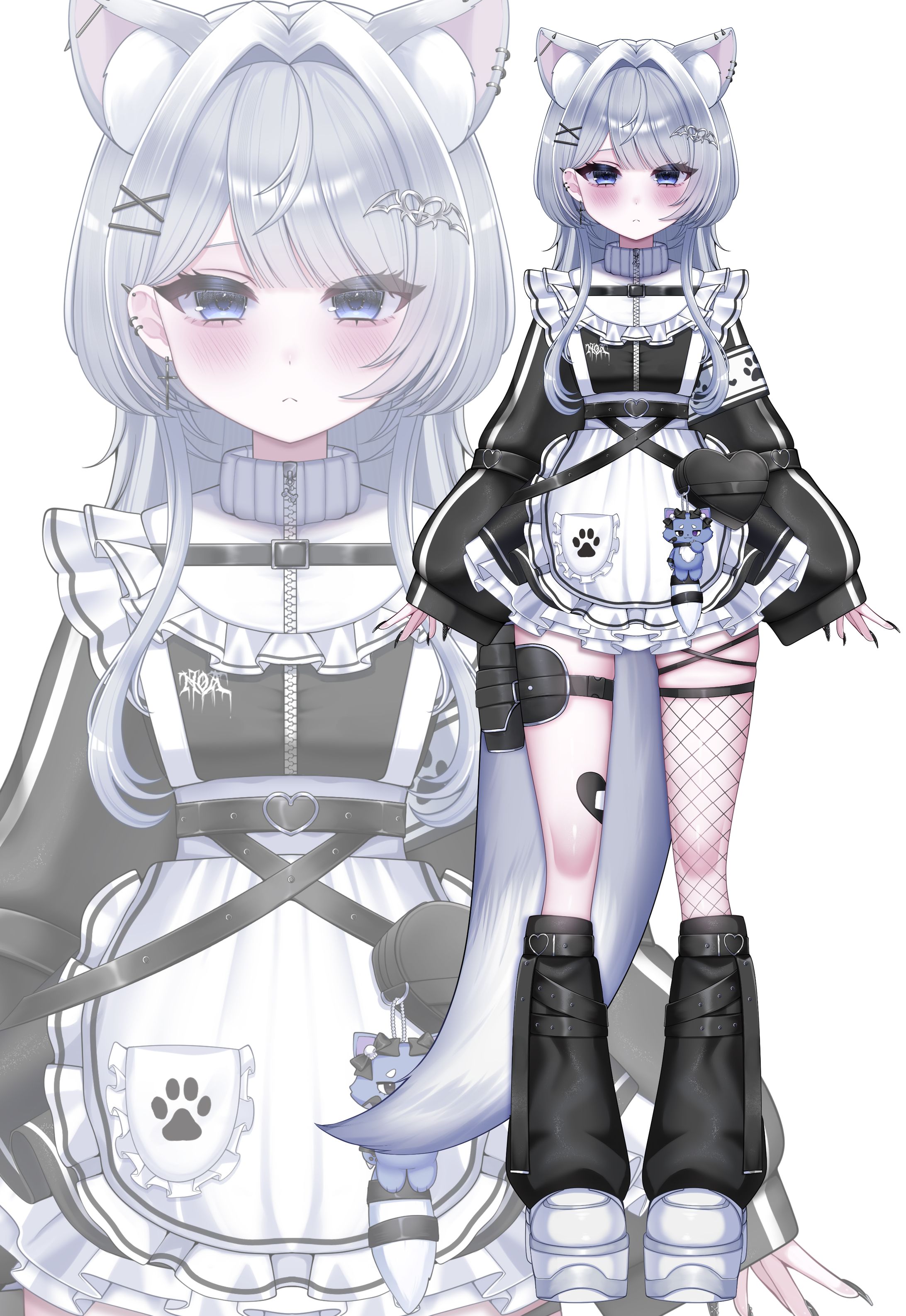 甘噛のあ様 VTuberパーツ分けイラスト-1