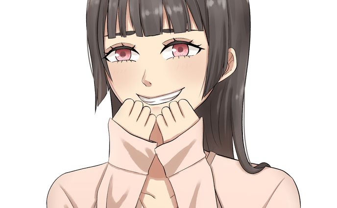 黒髪姫カット
