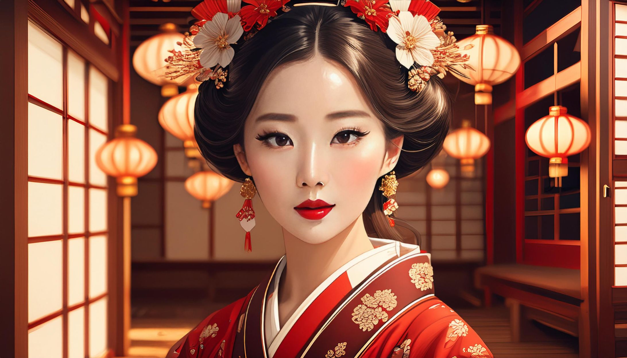 AI画像（花魁）-1