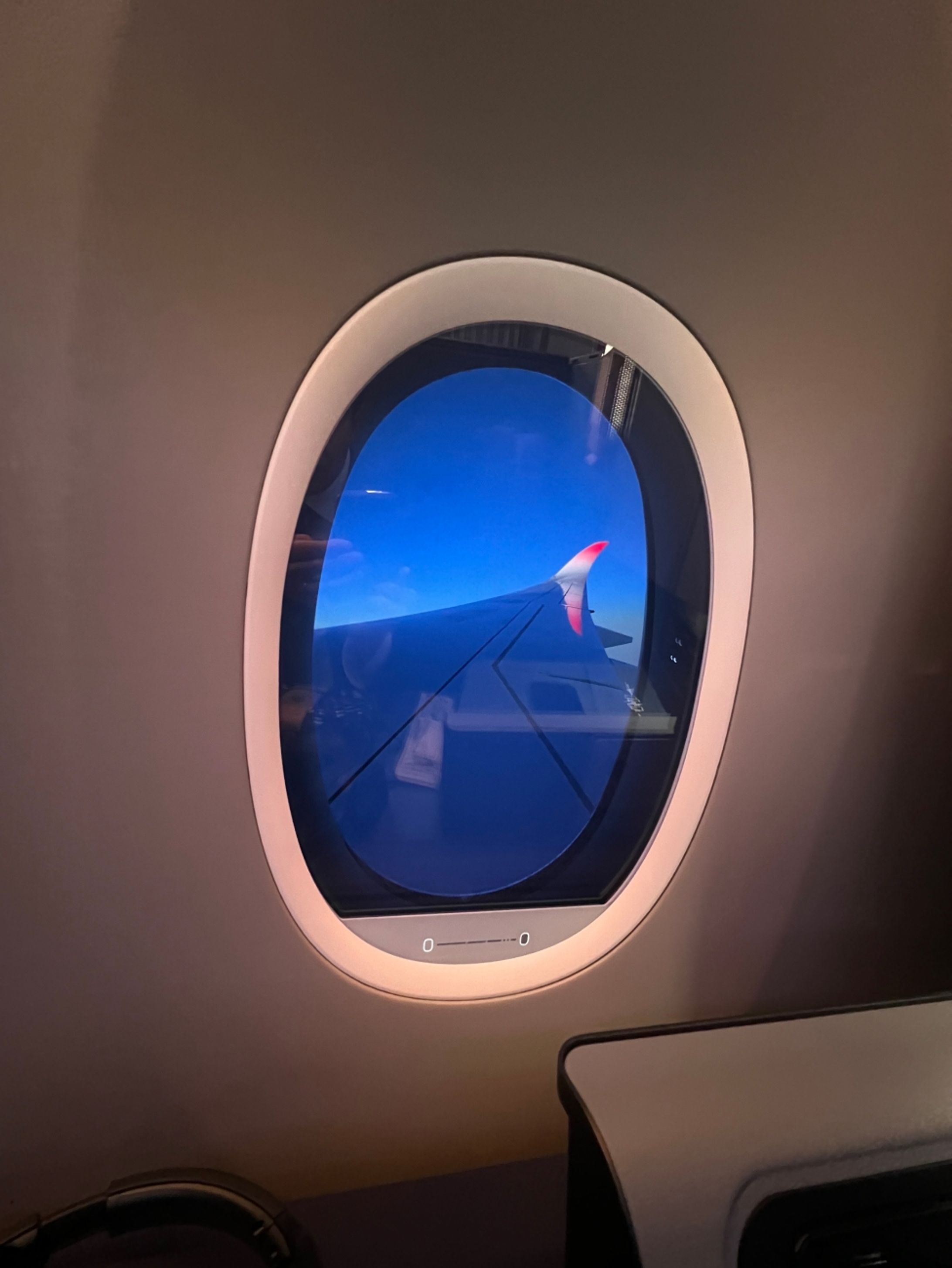 もう上げ下げ不要…指先ワンタッチで窓ガラスが暗くなる！　飛行機で導入進む「電気シェード」　CAの負担軽減、CO2削減にも貢献-1