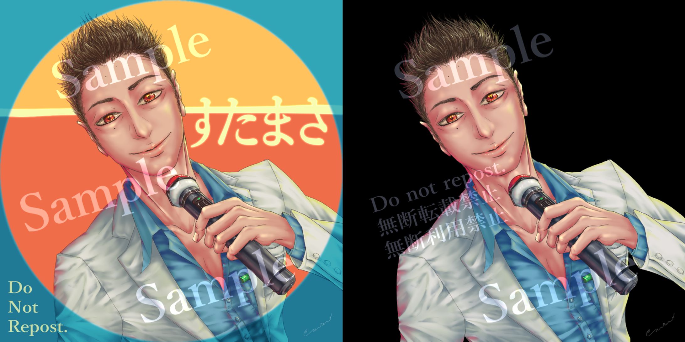 SNSアイコン[似顔絵]　厚塗り(主線アリ)-1