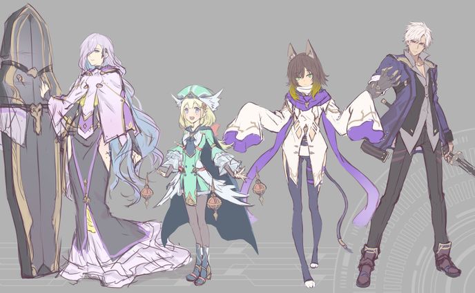 オリジナルキャラクター ラフイラスト2