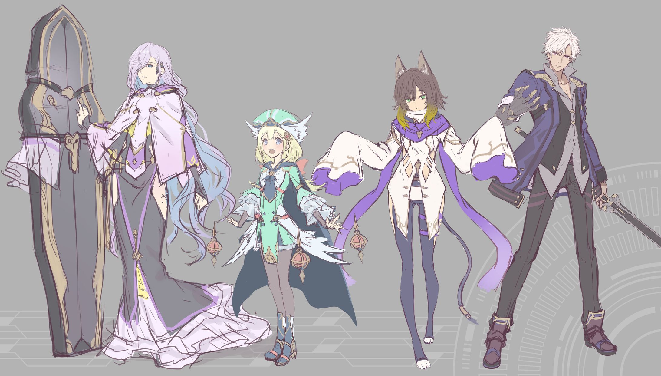 オリジナルキャラクター ラフイラスト2-1