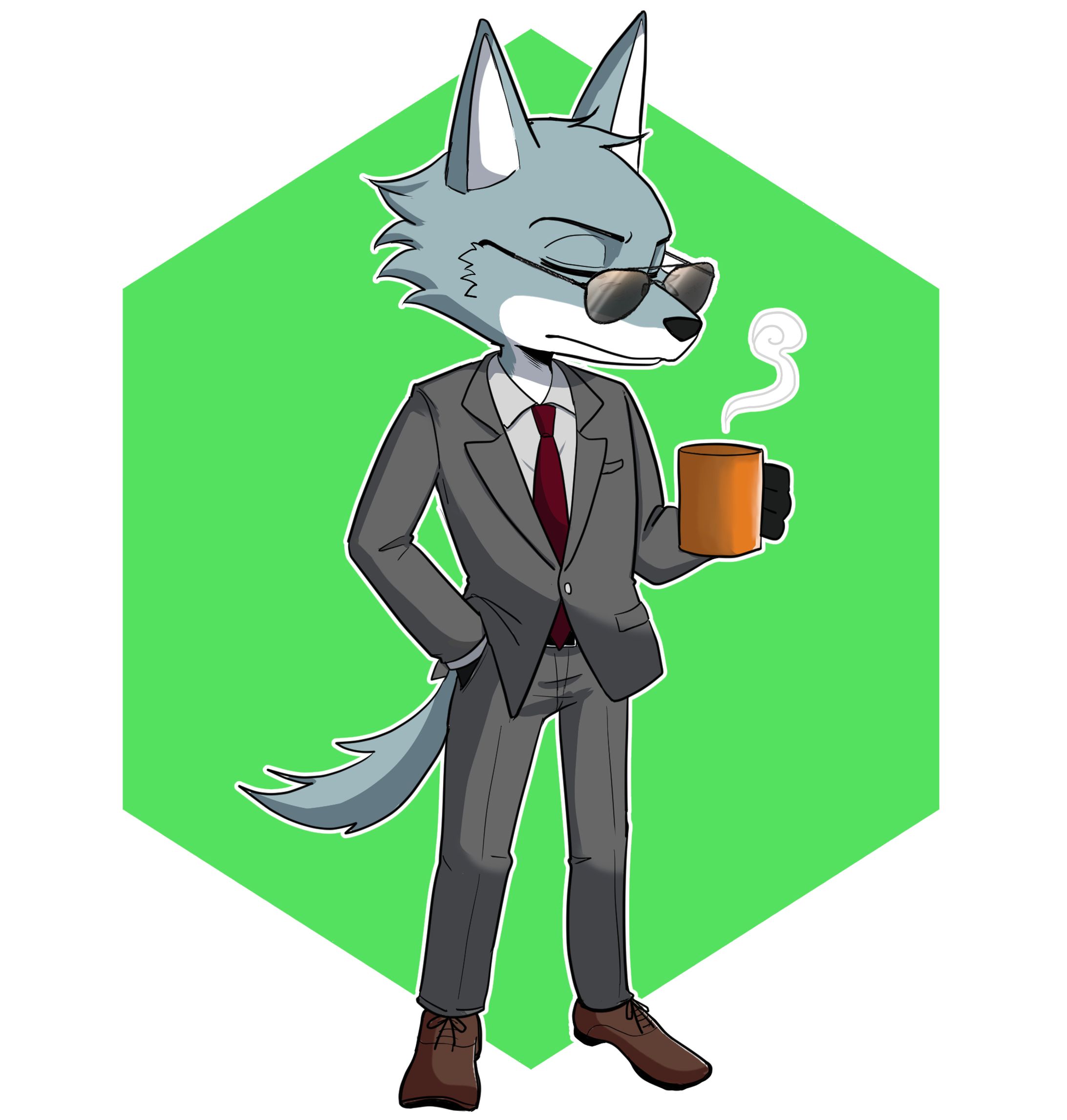 【獣人イラスト】犬＋オオカミ-1
