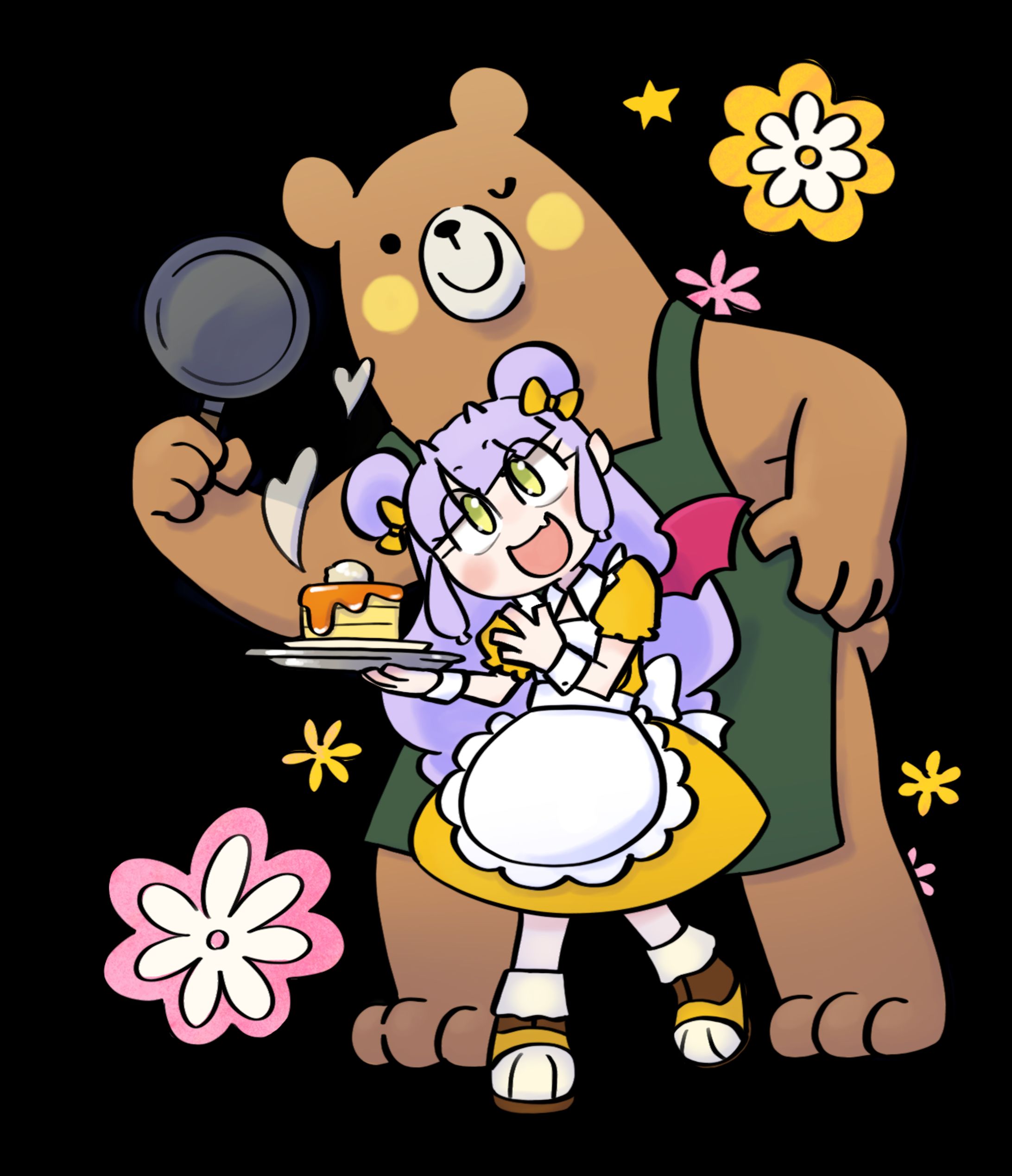 よなこちゃんとクマさんのホットケーキ-1