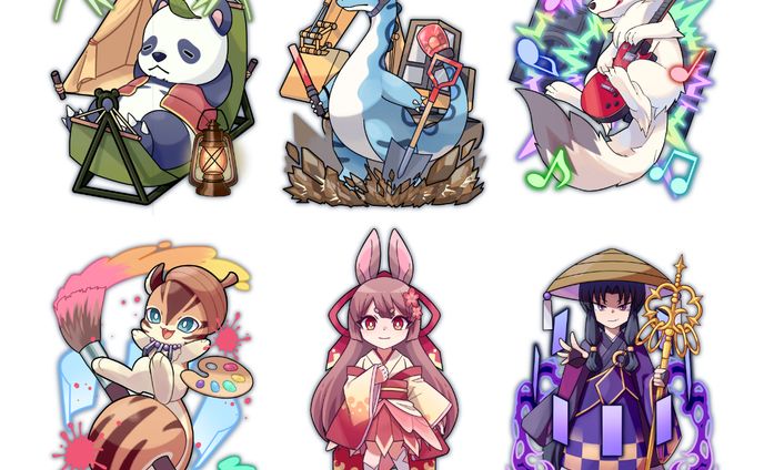 スマホアプリ『妖怪ハンター候補生』第一弾キャラクターイラスト