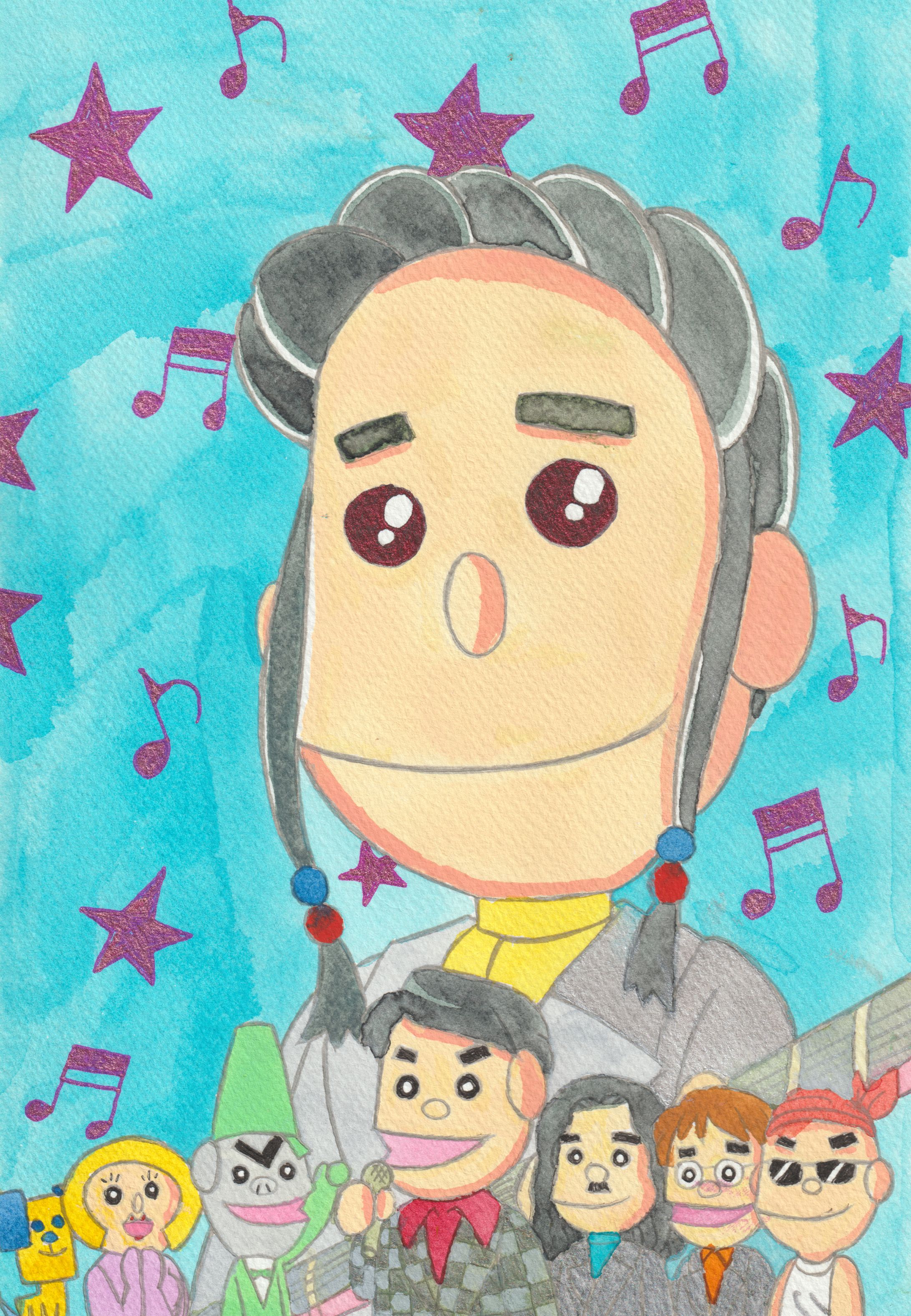 グッチーズベーシスト　ハチロー・ユキさん追悼イラスト-1