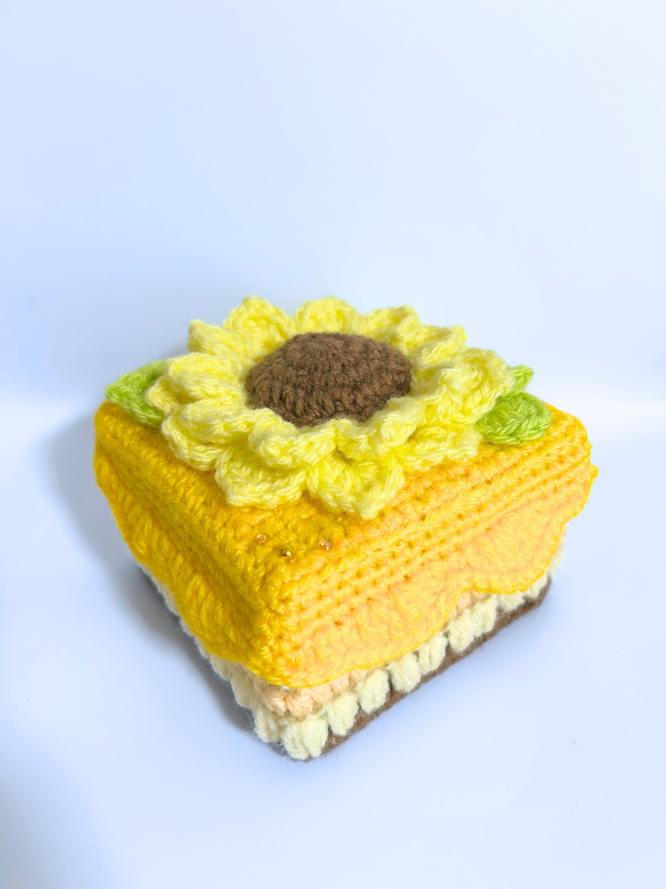 ひまわりクリームケーキの小物入れ-1
