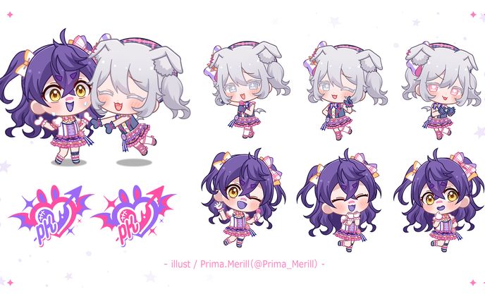 歌ってみたSDイラスト(Twin☆くるっ★テール)