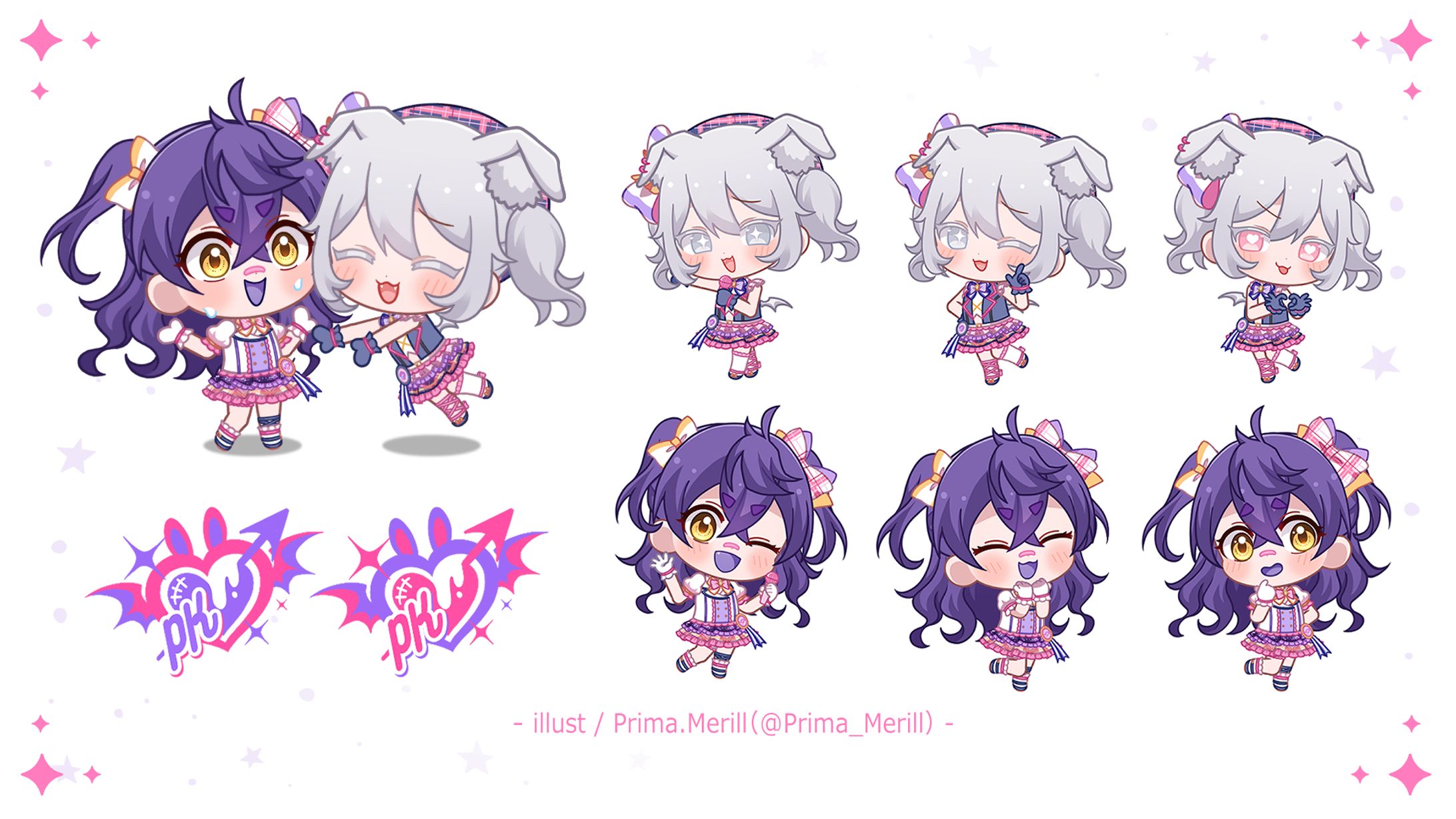 歌ってみたSDイラスト(Twin☆くるっ★テール)-1