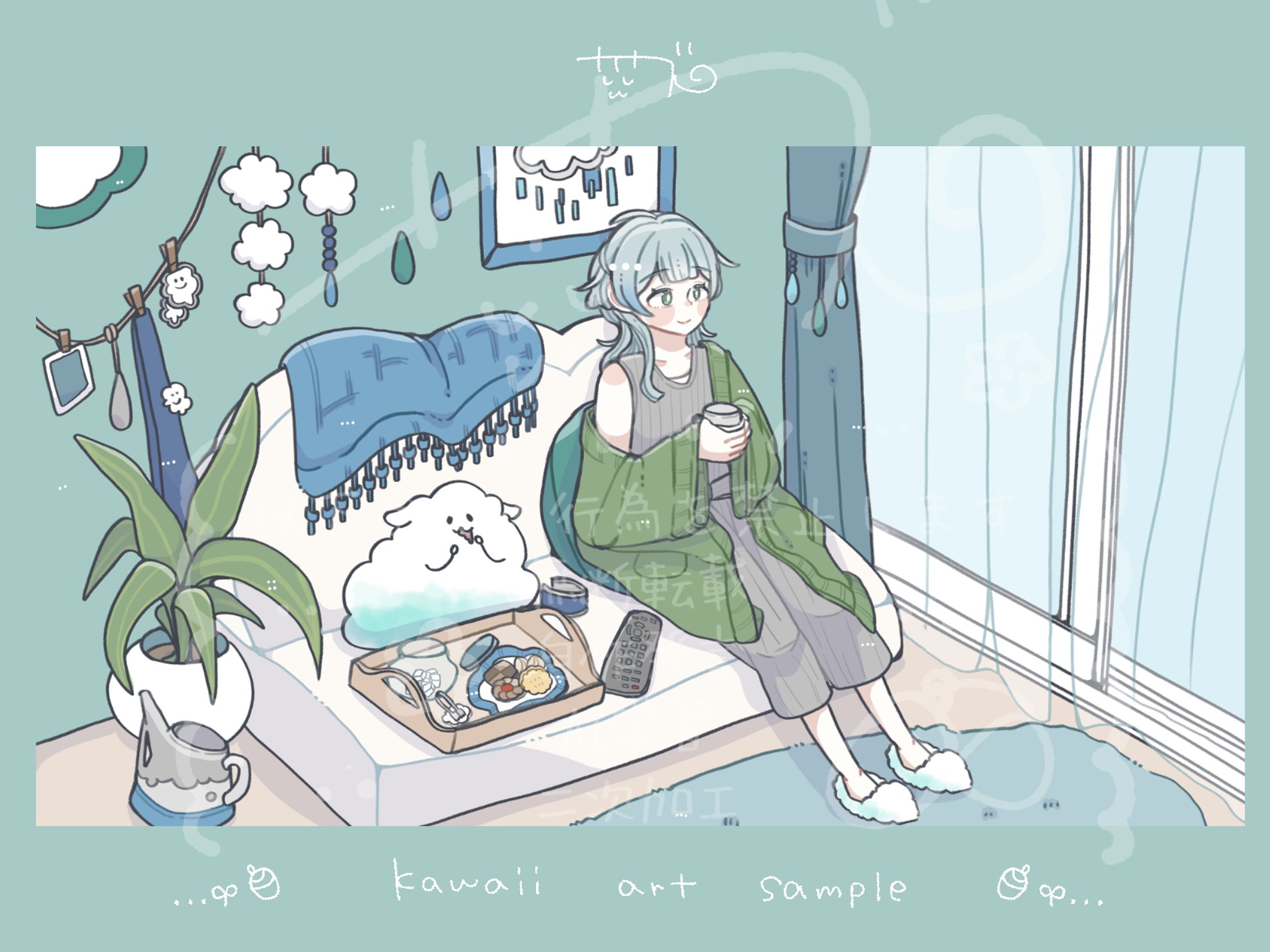 【ご依頼】配信待機画面イラスト/綿雨とわ様-1