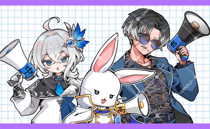 コラボサムネイル用　デフォルメイラスト