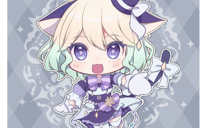 Vtuber chibi illustration