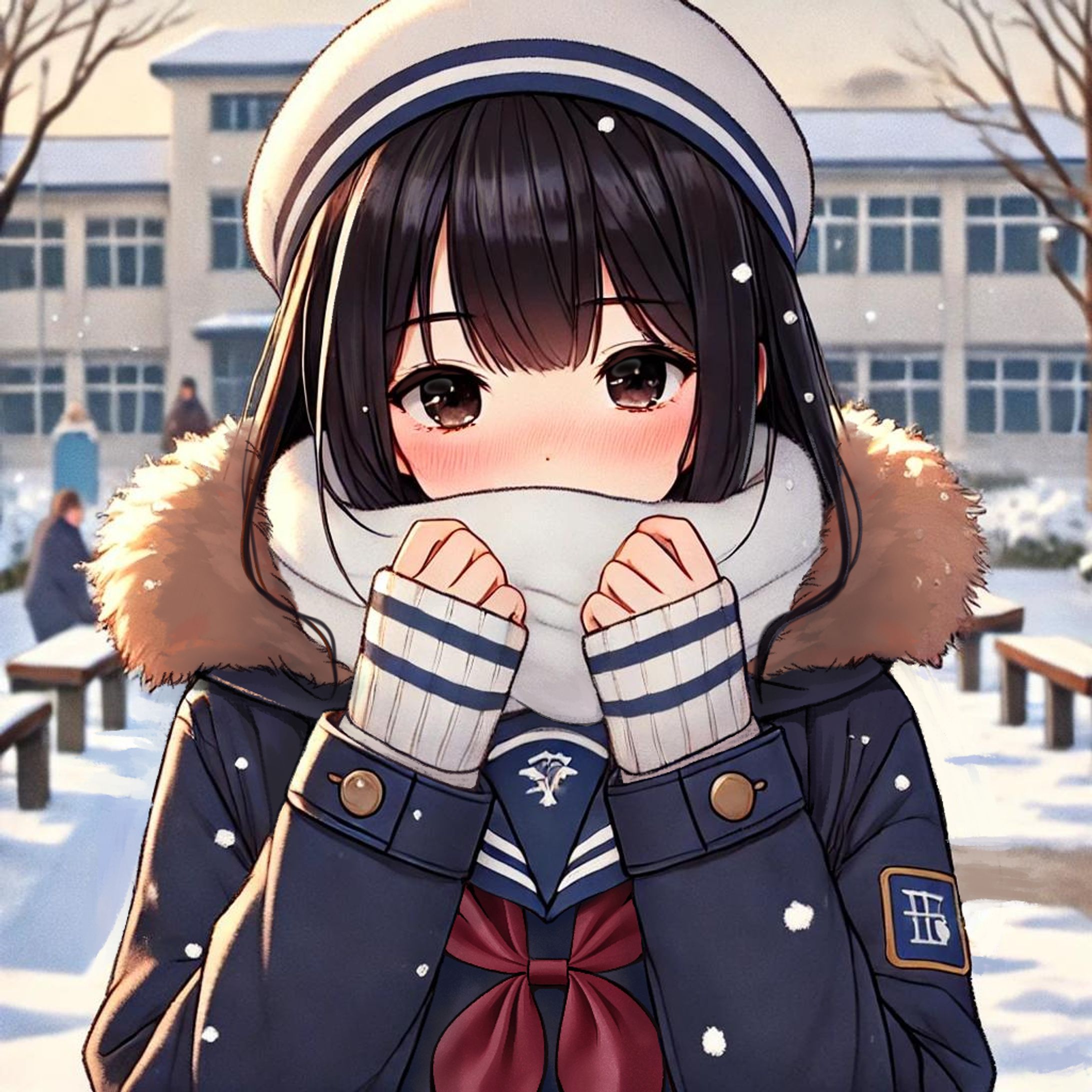 雪の中の少女-1