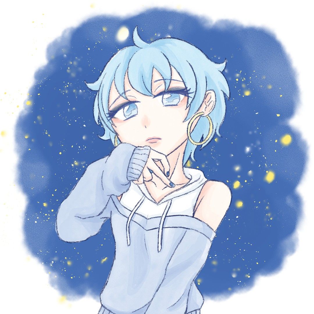 手描きイラスト オリジナル『ショートヘア』（手描きイラスト