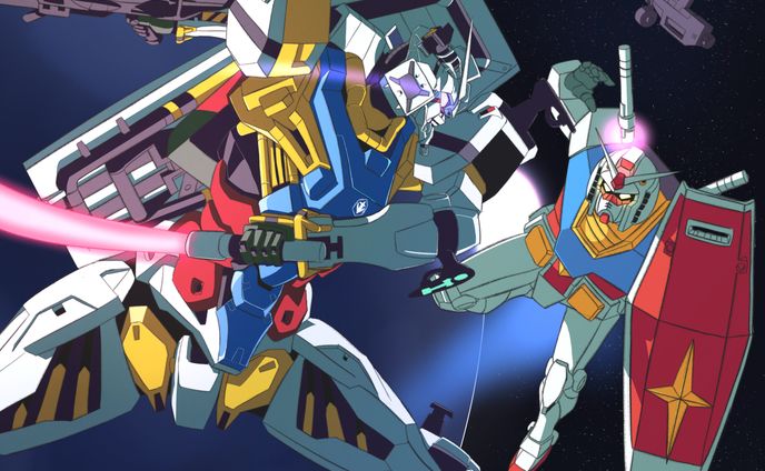 白いガンダムvsガンダム