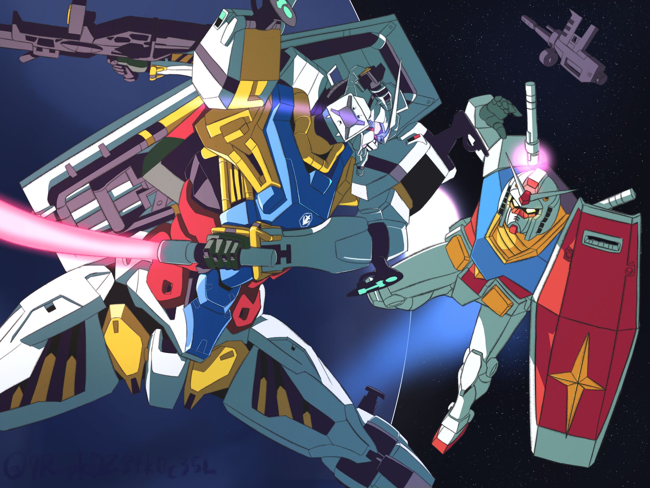 白いガンダムvsガンダム-1
