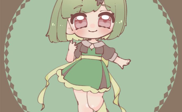抹茶×チョコカラーの女の子