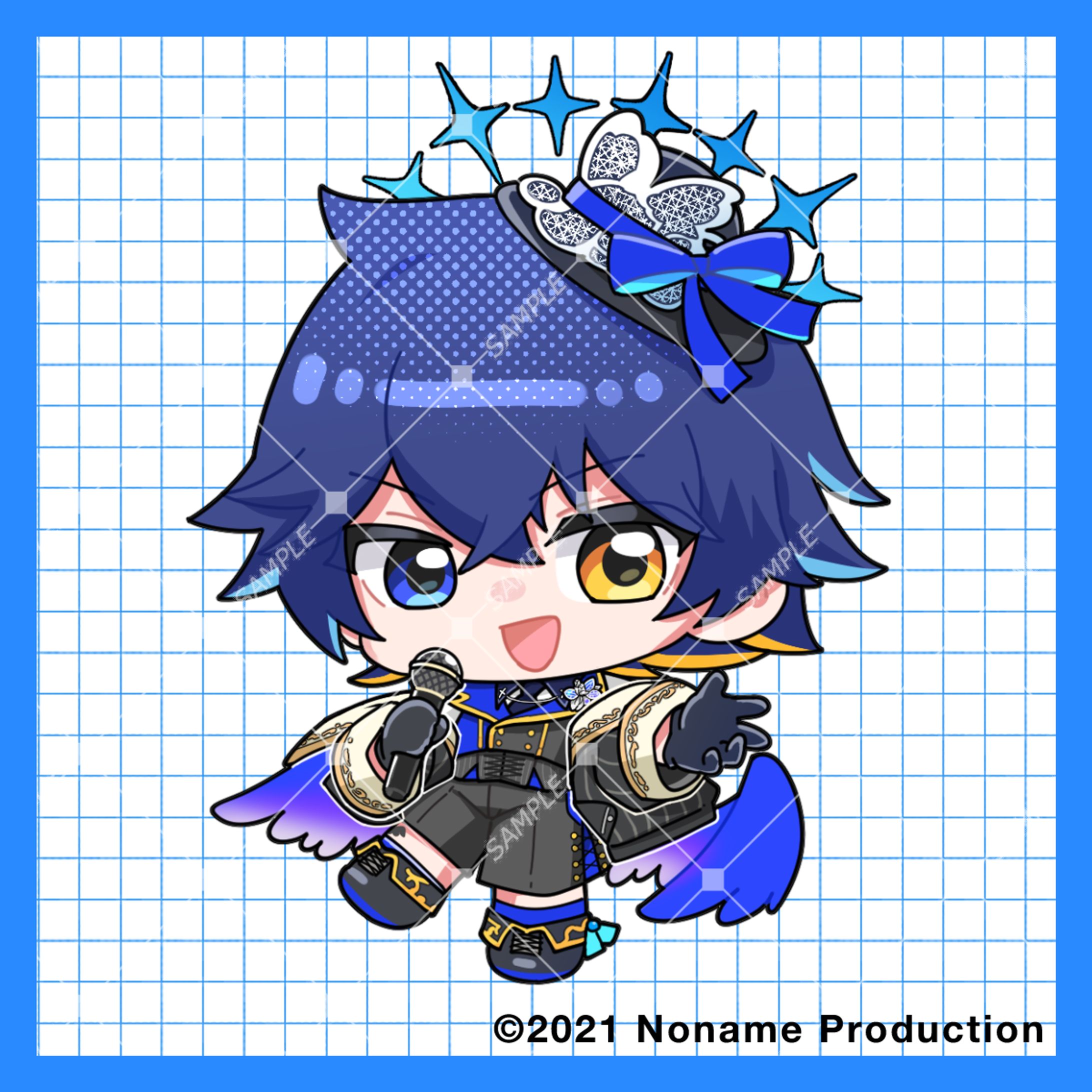 鴉紋ゆうく 1stワンマンライブグッズ〜SDキャラアクキー〜イラスト-1